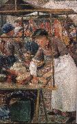 Camile Pissarro the butcher woman oil
